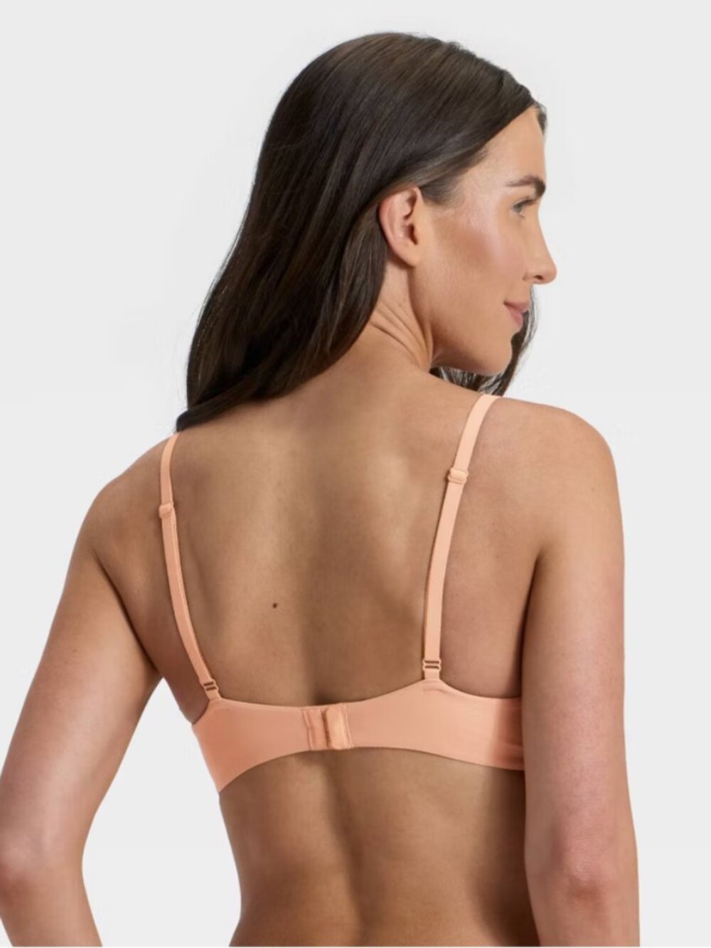 Auden Luxury Collection Luxe Stretch Lightly Lined Scoop Bralette Pearl Tan XS - Picture 2 of 2
